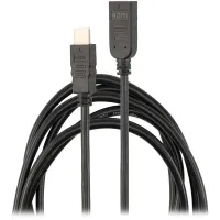 Кабель-удлинитель аудио-видео Buro HDMI (m)/HDMI (f) 3м. позолоч.конт. черный (BU-HDMI2.0-EXTND-3M)