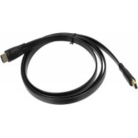 Кабель аудио-видео High Speed ver.1.4 Flat HDMI (m)/HDMI (m) 1.5м. позолоч.конт. черный