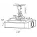 Кронштейн для проектора Cactus CS-VM-PR04-AL серебристый макс.22кг потолочный поворот и наклон