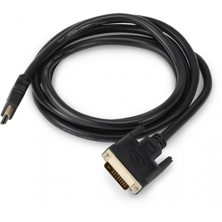 Кабель аудио-видео Buro HDMI (m)/DVI-D (Dual Link) (m) 1.8м. позолоч.конт. черный (BHP RET HDMI_DVI18)