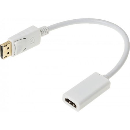 Переходник HDMI (f)/DisplayPort (m) белый