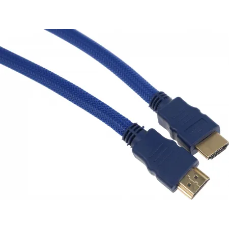 Кабель аудио-видео HDMI (m)/HDMI (m) 10м. феррит.кольца позолоч.конт. синий