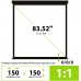 Экран Cactus 150x150см Triscreen CS-PST-150x150 1:1 напольный рулонный черный