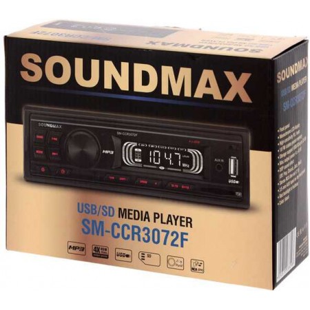 Автомагнитола Soundmax SM-CCR3072F 1DIN 4x45Вт (SM-CCR3072F(ЧЕРНЫЙ)\R)