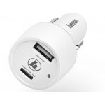 Автомобильное зар./устр. Hama H-183322 3A (PD+QC) USB/USB Type-C универсальное белый (00183322)