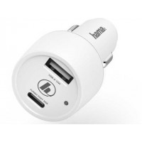 Автомобильное зар./устр. Hama H-183322 3A (PD+QC) USB/USB Type-C универсальное белый (00183322)