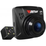 Видеорегистратор Artway AV-398 GPS Dual Compact черный 12Mpix 1080x1920 1080p 170гр. GPS