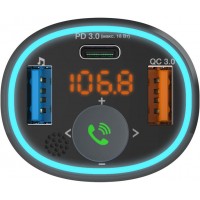 Автомобильный FM-модулятор Ritmix FMT-B300 черный BT USB (80000849)