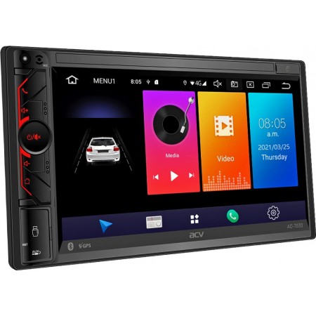 Автомагнитола ACV AD-7220 2DIN 4x50Вт v4.2 2000Mb Android 9 6.9" WiFi 4G 2 ПДУ RDS (37984)