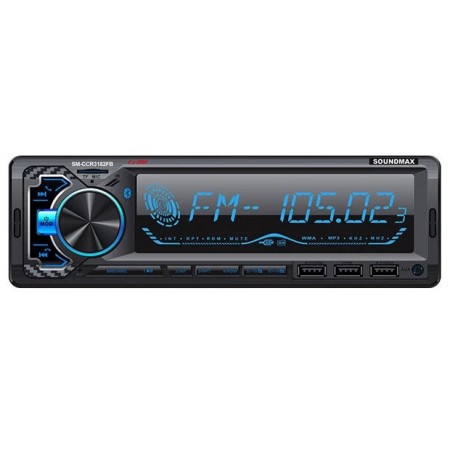 Автомагнитола Soundmax SM-CCR3182FB 1DIN 4x50Вт (SM-CCR3182FB(ЧЕРНЫЙ)\RGB\NEW)