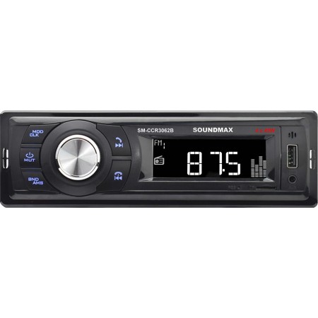 Автомагнитола Soundmax SM-CCR3062B 1DIN 4x45Вт AUX (SM-CCR3062B(ЧЕРНЫЙ)\B)