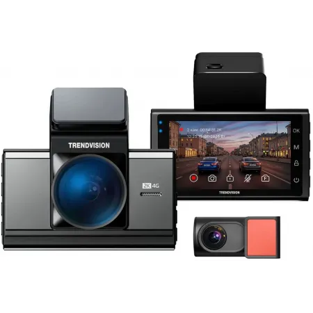 Видеорегистратор TrendVision Online Air 4G черный 1080x1920 1080p 16гр. GPS Allwinner V853