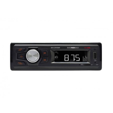 Автомагнитола Soundmax SM-CCR3056F 1DIN 4x40Вт (SM-CCR3056F(ЧЕРНЫЙ)\OR\NEW)