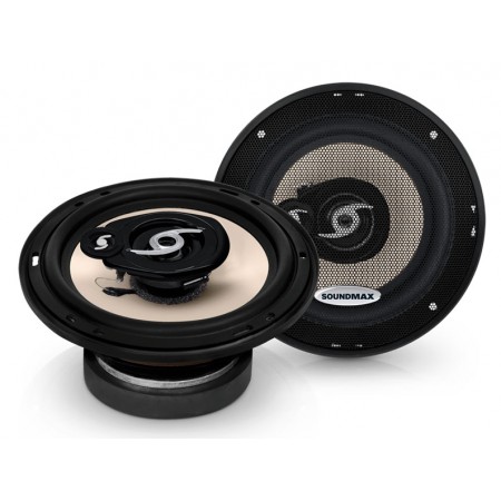 Колонки автомобильные Soundmax SM-CSA603 180Вт 91дБ 4Ом 16см (6дюйм) (ком.:2кол.) коаксиальные трехполосные