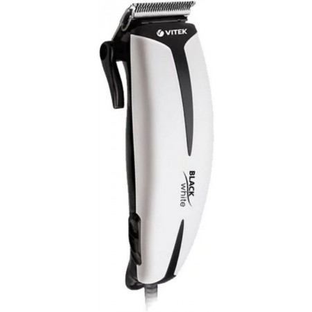 Машинка для стрижки Vitek VT-2517 BW черный/белый 7Вт (насадок в компл:4шт)
