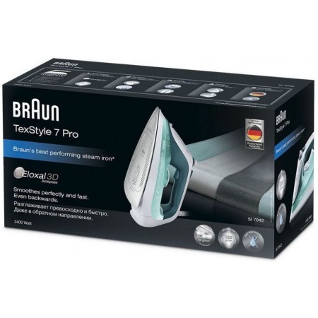 Утюг Braun SI7042GR 2400Вт белый/бирюзовый