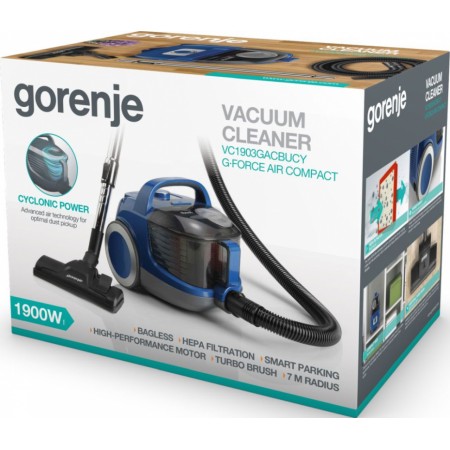 Пылесос Gorenje VC1903GACBUCY 1900Вт синий