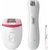 Эпилятор Philips BRP506/00 скор.:2 насад.:1 от электр.сети белый/красный
