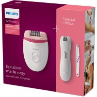 Эпилятор Philips BRP506/00 скор.:2 насад.:1 от электр.сети белый/красный