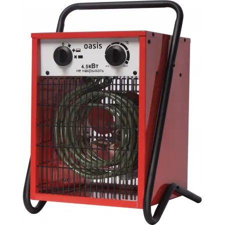 Тепловая пушка электрическая Oasis TP-45S 4500Вт красный/черный Тепловая пушка электрическая Oasis TP-45S 4500Вт красный/черный