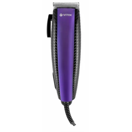 Машинка для стрижки Vitek VT-1357 черный/фиолетовый (насадок в компл:4шт)
