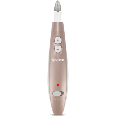 Маникюрно-педикюрный набор Vitek VT-2214 насадок в компл.:7шт (подсветка) золотистый/белый