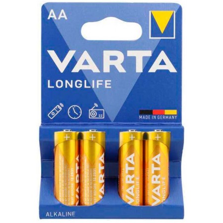 Батарея Varta Longlife LR6 Alkaline AA (4шт) блистер