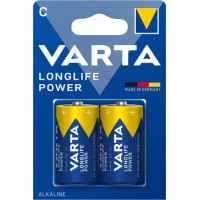 Батарея Varta Longlife power LR14 BL2 Alkaline C (2шт) блистер