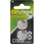 Батарея GP Lithium CR2025 (2шт) блистер