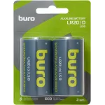 Батарея Buro Alkaline LR20 D 18000mAh (2шт) блистер