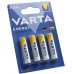 Батарея Varta Energy LR03 BL4 Alkaline AAA (4шт) блистер