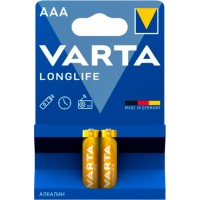 Батарея Varta Longlife Alkaline LR03 AAA (2шт) блистер