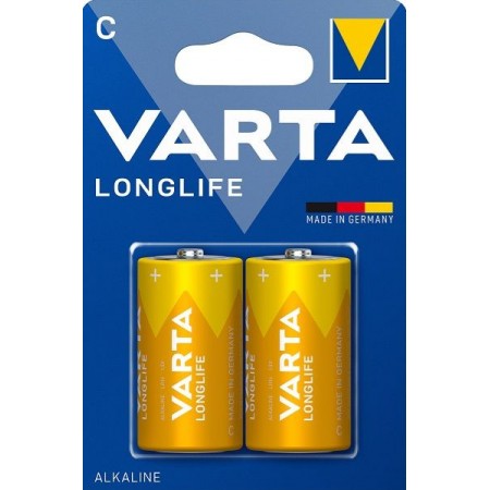 Батарея Varta Longlife Alkaline LR14C (2шт) блистер