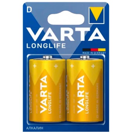 Батарея Varta Longlife LR20 Alkaline D (2шт) блистер