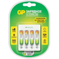 Зарядное устройство GP Rechargeable Е411/100AAAHCCS-2CR1 AA/AAA NiMH 1000mAh (4шт) блистер