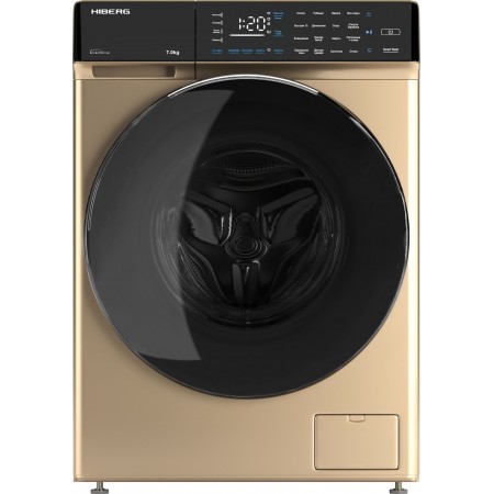 Стиральная машина Hiberg i-DDQ9-712 G класс: A+++ загр.фронтальная макс.:7кг золотистый инвертор