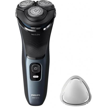 Бритва роторная Philips S3144/00 реж.эл.:3 питан.:аккум. темно-синий