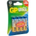 Батарея GP Ultra Plus Alkaline 15AUPNEW-2CR4 AA (4шт) блистер