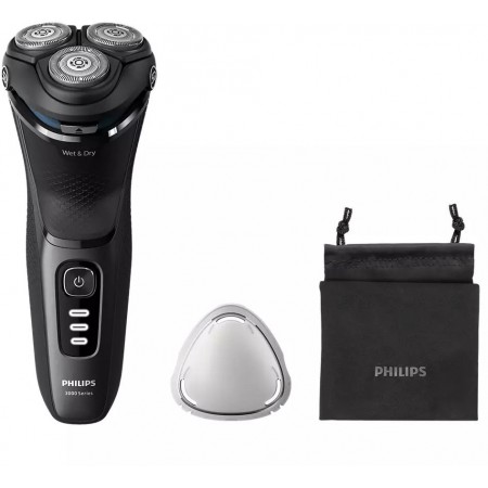 Бритва роторная Philips S3244/12 реж.эл.:3 питан.:аккум. черный