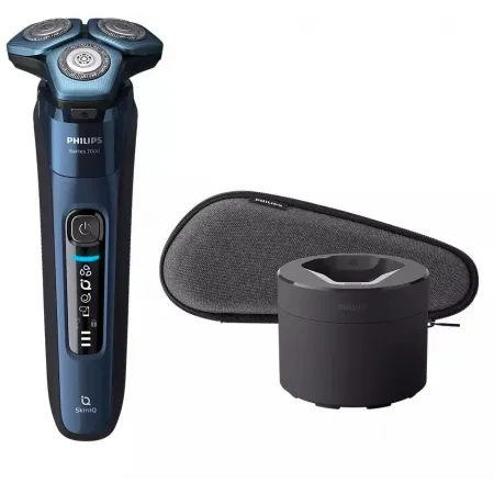 Бритва роторная Philips S7782/53 реж.эл.:3 питан.:аккум. синий/черный
