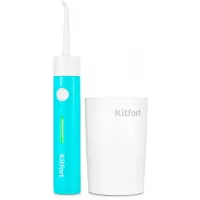 Ирригатор Kitfort КТ-2957-3 портатив. импульсн. 2насад. бирюзовый/белый