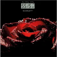 Весы напольные электронные Scarlett SC-BS33E028 макс.180кг черный/красный