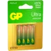 Батарея GP Ultra Alkaline 24AUA21-2CRSBC4 AAA (4шт) блистер