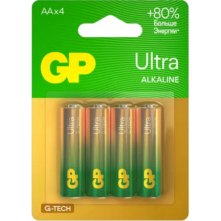 Батарея GP Ultra Alkaline 15AUA21-2CRSBC4 AA (4шт) блистер