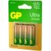 Батарея GP Ultra Alkaline 15AUA21-2CRSBC4 AA (4шт) блистер