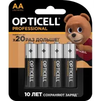 Батарея Opticell Professional LR6 AA (4шт) блистер