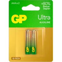 Батарея GP Ultra Alkaline 24AUA21-2CRSBC2 AAA (2шт)