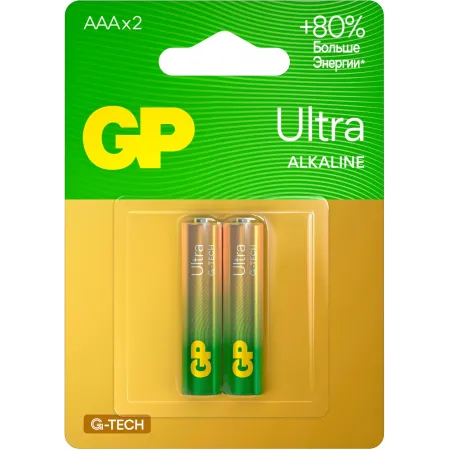 Батарея GP Ultra Alkaline 24AUA21-2CRSBC2 AAA (2шт)