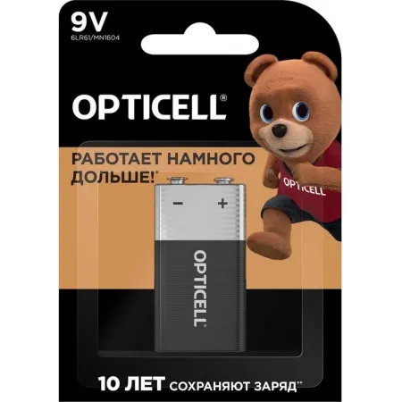 Батарея Opticell Basic 6LR61 9V (1шт) блистер