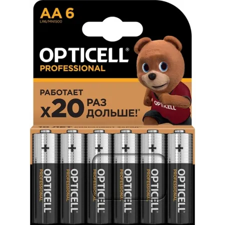 Батарея Opticell Professional LR6 AA (6шт) блистер